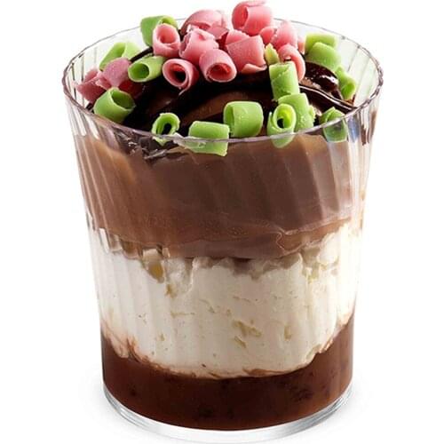Promotion - Party Wedding Supplies, Disposable Plastic Tableware 60*75mm/140ml Clear Dessert Pudding Tumbler, 10/Pack