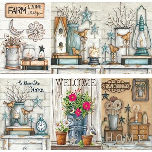 New 5D DIY Diamond Painting Full Square Round Drill Flowers Vase Diamond Embroidery Scenery Cross Stitch Home Decor Manual Gift