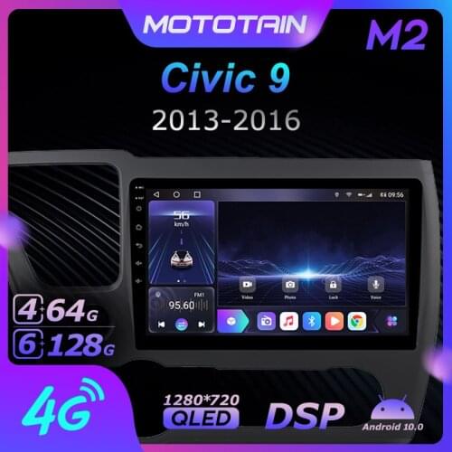 6G+128G Android 10.0 Car Radio GPS for Honda Civic 9 2013 - 2016 GPS Navi Seteo System with 4G LTE DSP SPDIF BT 5.0 1280*720