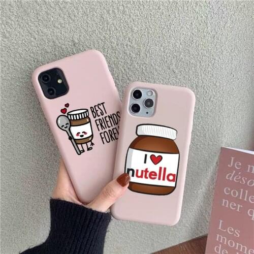 Lovely Food sushi pink TPU soft silicone phone Cases for iPhone 6s 7 8 Plus X XR XS Max 11 Pro Max Kawaii Nutellas back cover
