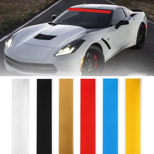 Optional Color 152CM 6"x60" Car Vinyl Windshield Decal Strip Racing Stripe Sticker Window Visor Decor