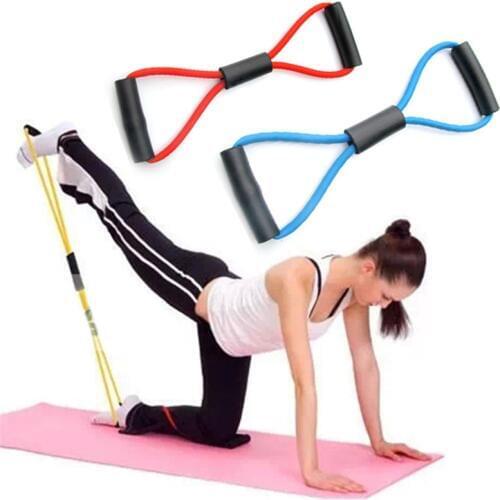 Yoga Pilates Pull Rope Gym Fitness Resistance Elastic Rubber Bands Training 200-0406