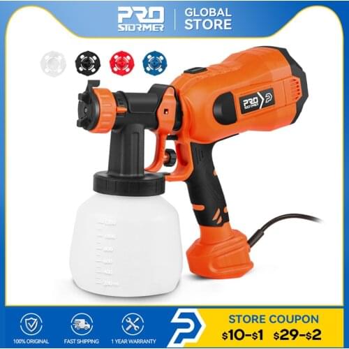 750W Electric Spray Gun 1200ml Capacity Paint Sprayer Flow Control Airbrush Easy Spraying HVLP Household Tools by PROSTORMER
