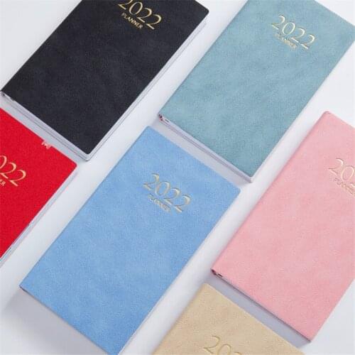 2022 Notebook Daily Planner Cuadernos A6 Agendas Portable Notebooks Leather Kawaii Office Note Book Libretas Paper Zeszyt Defter