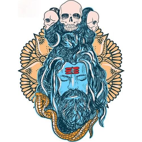 Personality Aghori Skull Motorcycle Decal Bumper Personality Car Stickers Surfboard Windshield Car Accessories Apply To Car Door