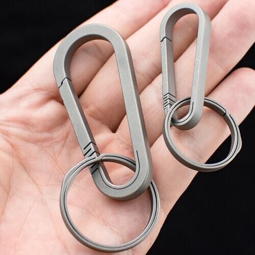 Titanium Alloy Carabiner Mini Portable Lightweight Hanging Buckle for Outdoor SAL99