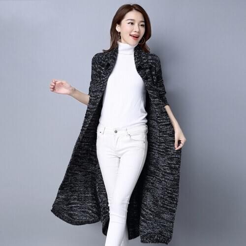 New Fashion Women Knitting Sweater Cardigan Autumn Winter Clothes Women Plus Size 3XL Thick Solid Sweater Coat Pull Femme Hiver