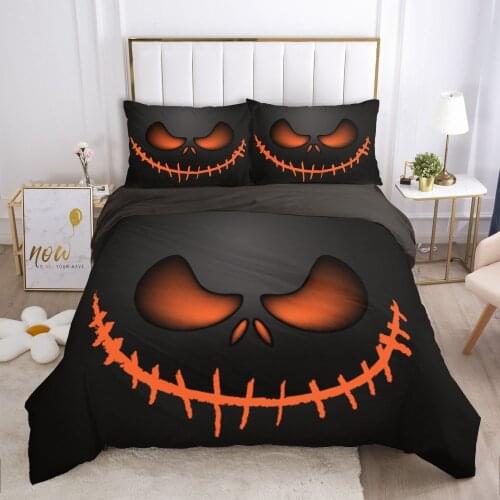 Cartoon Hallowmas Kids Bedding set for Children baby boy girls Duvet cover set pillow case Bed linens Quilt cover 140X200 tooth