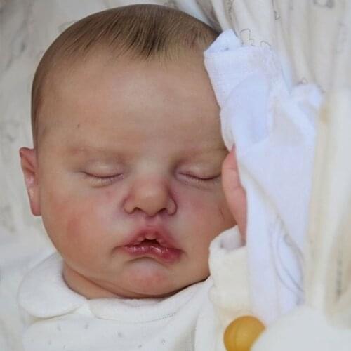 21 Inches Reborn Kit DIY Doll Kit Sleeping Baby Ruby Unpainted Doll Parts