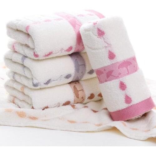 Buy 1 Get 1 Free 34*73cm Cotton Soft Jacquard Umbrella Patent Thicken 105g Face Towel Cotton