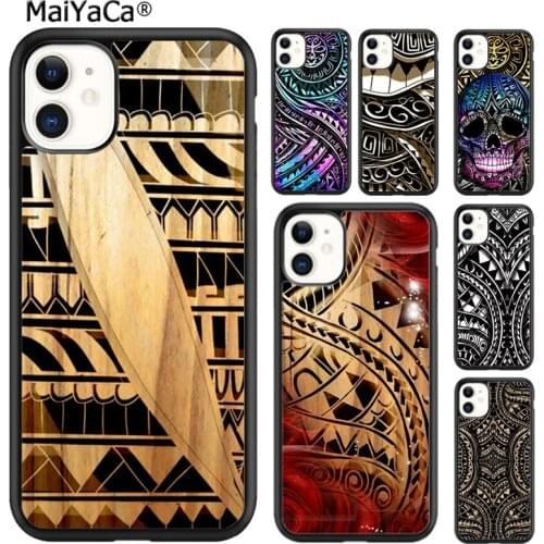MaiYaCa Polynesian Maori tribal samoan pattern tattoo Phone Case Cover For iPhone SE 6 6s 7 8 plus X XR XS 11 12 pro max shell