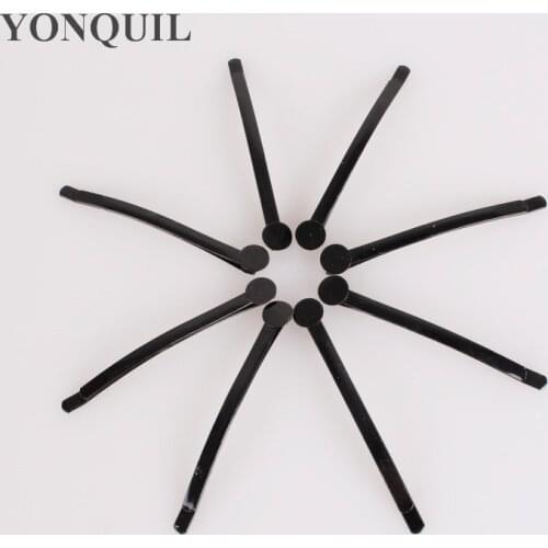 Girls Metal Hair Clips 63MM 200PCS/LOT Rhodium Plated Black Hair Clip Findings Iron Findings DIY Hair Accessories Free Shipping
