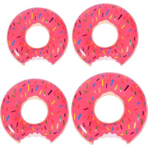 Inflatable Donut Swimming Ring Giant Pool Float Toy Circle Beach Sea Party Inflatable Mattress Circle Rubber Water Adult Kid