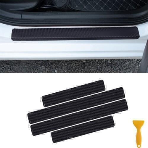 Car threshold carbon fiber stickers for Mercedes Benz GLA GLK X204 GL X164 ML W166 W251