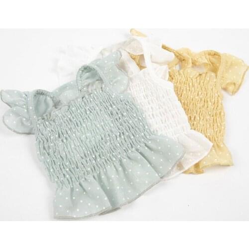 Pet Clothes Little Chiffon Navel Dress Short Sling Teddy Than Panda Clothes Pet Vest Pet Dress Girl Pet Puppy Princess Skirts