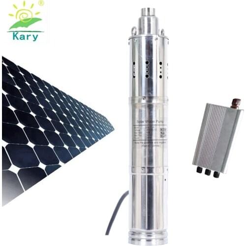 Kary 24V brushless dc solar pump max lift 90m 3000L/H 3.5 inches submersible water pumps machine