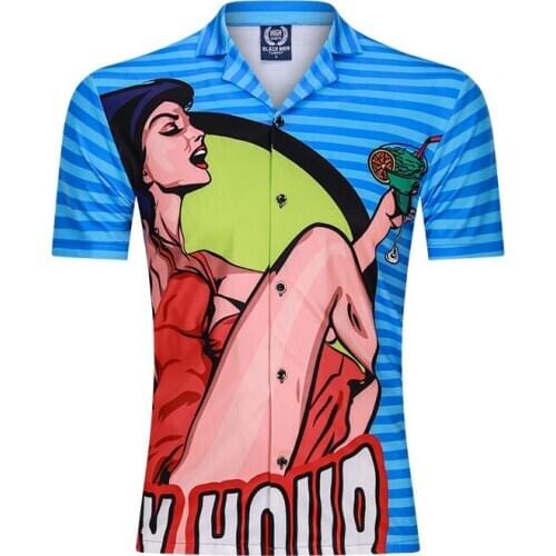 Casual Shirts Print Stripe Men Clothing Summer Short Sleeve Beach Loose Streetwear Fashion Hip Hop Male camisas Buttons Top 2020