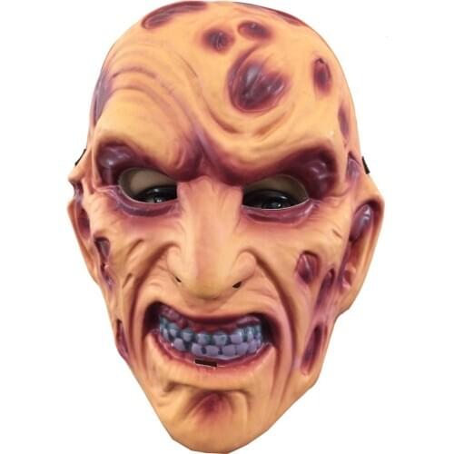 PVC Freddy Krueger Scary Carnival Halloween Mask Realistic Adult Party Costume Horror Face Hood RPA029
