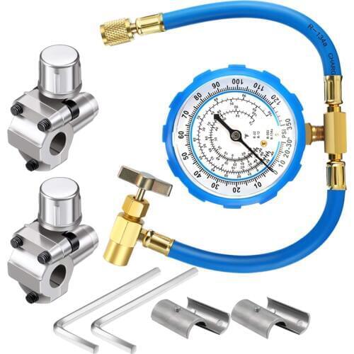 R134A Automotive Air Conditioning and Fluoride Tools Refrigerant Detection and Fluoride Tube with 2 BPV31 Valve Sleeves