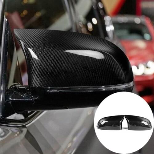 Real Carbon Fiber Rear View Mirror Cover Cap For BMW F85 X5M F86 X6M 2015-2018 Car Side Door Rearview Casing