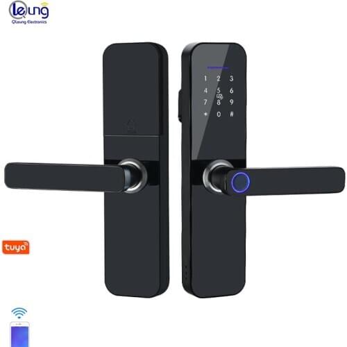 Smart Tuya Wifi Door Lock Remote Contral Security Fingerprint Password Card Door Lock