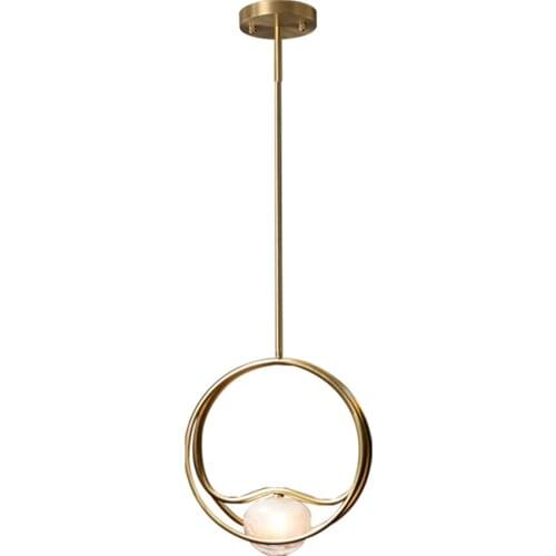 Modern Ring Glass Pendant Lights Luxury Dining Room Bar Mirror Headlights Geometric Shade Hanging Lights Nordic Bedroom Lamps