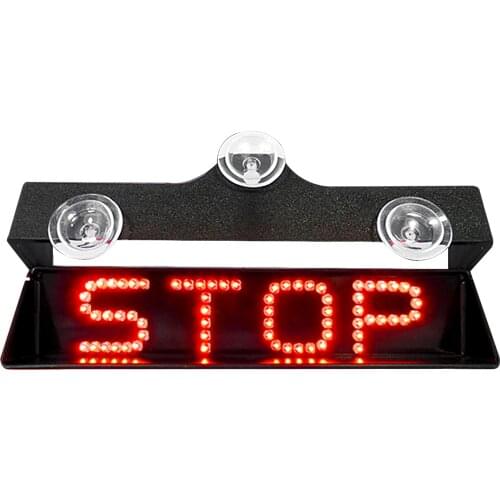 12V “STOP” High Brake Light General Brake Light Car LED Light Modification Applicable to All models with Lamp Holder Red or Blue