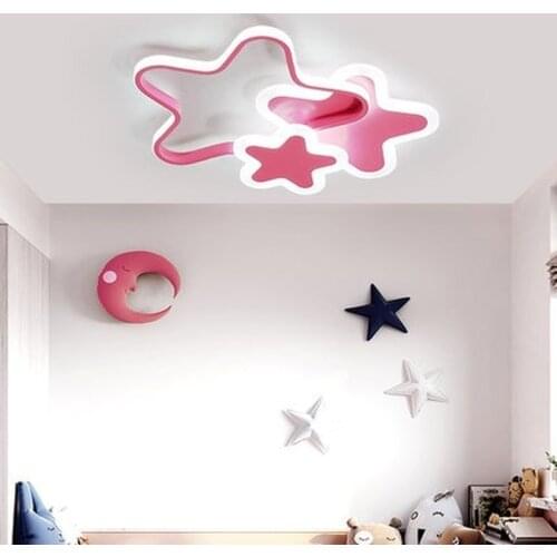 LED Chandelier Light Corridor Hallway Baby Room Bedroom New Modern Lamp With Remote Control White Pink Color Lustres Lampadario