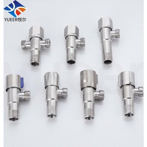201 304 stainless steel triangle valve hot and cold water inlet angle valve for toilet water heater