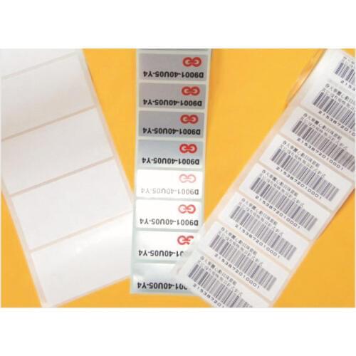 Custom printed conspicuous gold/silver foil sticker labels