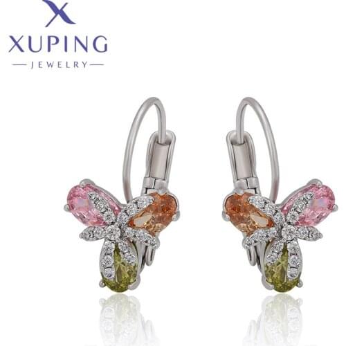 Xuping Jewelry Fashionable New Arrival Trendy Multicolor Stone Earrings for Women Gift A00709397