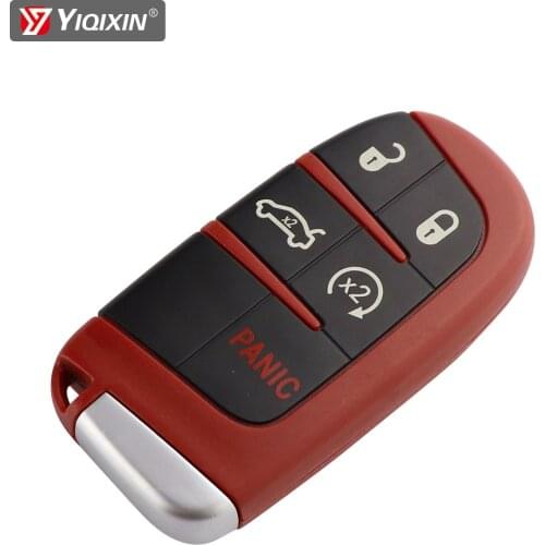 YIQIXIN Fit For Dodge Dart Challenger Charger Durango Journey For Jeep Chrysler 300 Remote Car Key Shell Cover Case Red 5 Button
