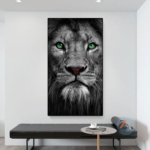 Animal realistic style lion animal canvas painting modern posters and prints living room bedroom decoration painting