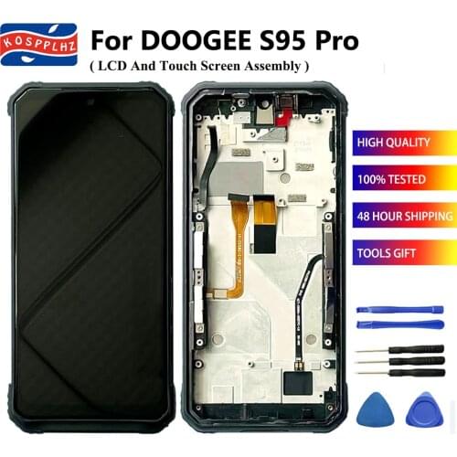 KOSPPLHZ 6.3" For DOOGEE S95 Pro LCD Display + Touch Screen + Frame Assembly Doogee S95 Pro S95PRO Smartphone Screen Replacement