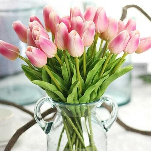 1pcs Garden Tulip Artificial Flowers Tulipan Real Touch Flowers Festival Supplies Home Decor Fake Flowers Bouquet Wedding Decor