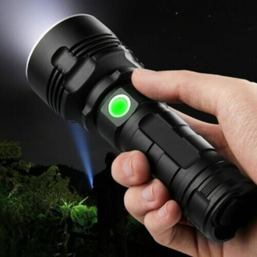 1pc Led Flashlight Ultra Bright Torch 100000 Lumens High Power LED Waterproof Strobe Lamp Waterproof With 26650 Battery