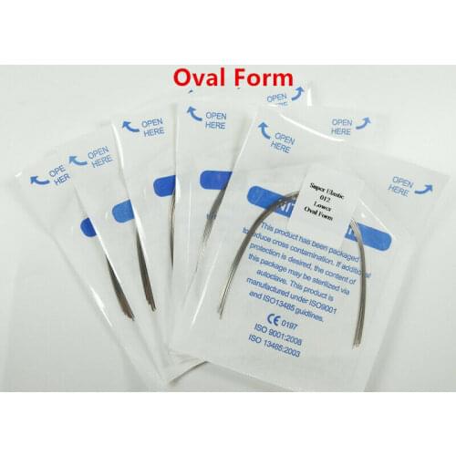 100pcs/Lot Dental Orthodontic Arch Wires Round Super Elastic Niti Oval Form 12-20 Upper/Lower