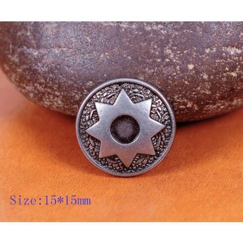 15*15mm Beauty Round Star Pattern Rivet Studs Spot Leather crafts Belt Conchos