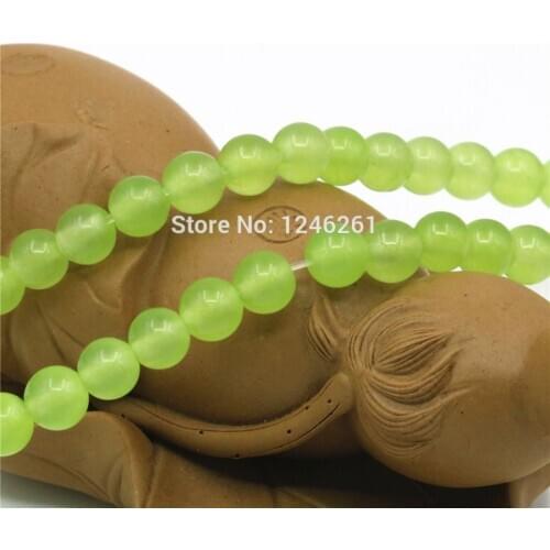 4mm 6mm 8mm 10mm 12mm 14mm Ornaments Lemon Chalcedony Crafts Jewelry Making Natural Stone Girls Gifts DIY Loose Round Beads Ball