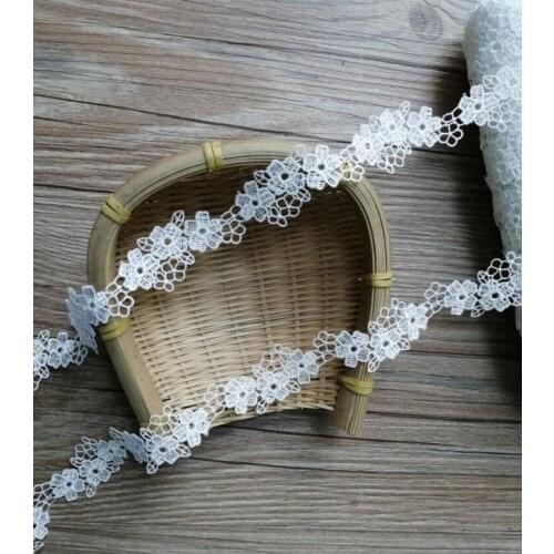 2 Meters 4.8cm Width Black White Crochet Lace Ribbon Knit Craft Decoration Fabric Elastic Cotton Lace Fabric Free Shipping