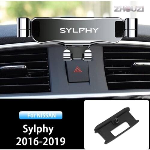 Car Mobile Phone Holder For Nissan Sylphy B17 2016-2019 Air Vent Mounts Stand GPS Gravity Navigation Bracket Car Accessories