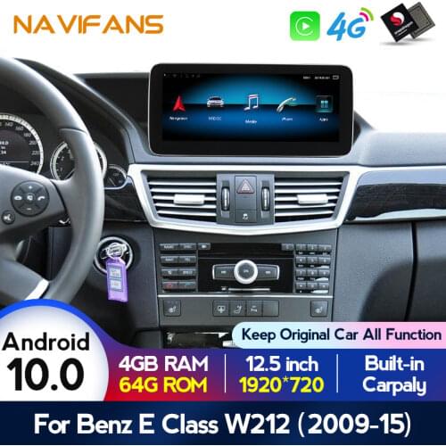 12.5 Inch Android 10 Car Multimedia Player For Mercedes Benz E Class W212 E200 E230 E260 E300 S212 2009-2015 GPS Navigation Wifi