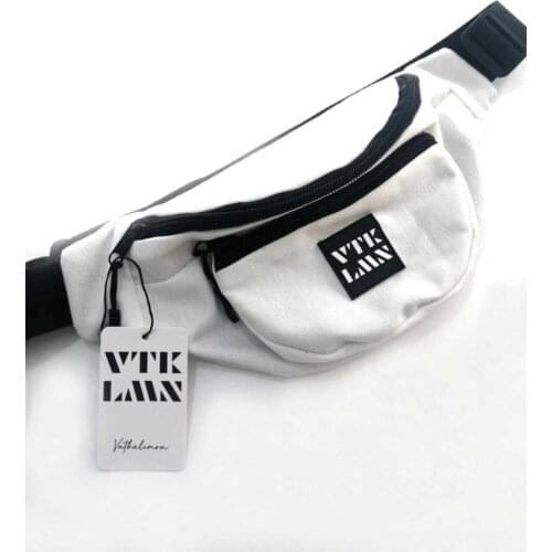 Unisex White Color Shoulder And Waist Bag