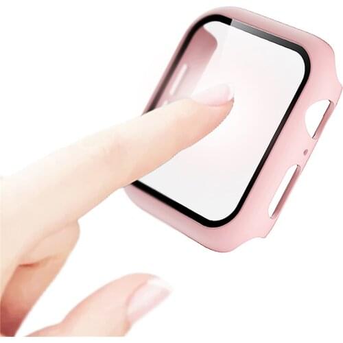 Watch Case for Apple Watch 1/2/3 38mm / 42mm Full Screen Protector PC Bumper Protective Shell with Tempered Glass Film Cover