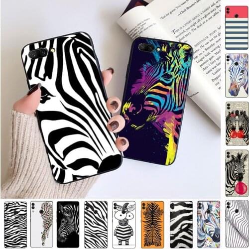 Animal Zebra black and white stripes Soft Phone Case For huawei honor 10 10i 10lite 8c 8A 8X 9 9lite 20s 20i 20lite mate20 Cover