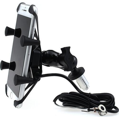 Phone Holder USB Charger for SUZUKI GSXR600 GSXR750 GSXR1000 HAYABUSA GSXR 600/750/1000 Motorcycle GPS Navigation Bracket