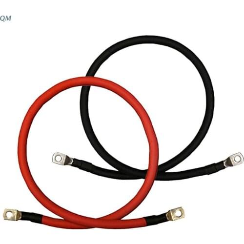 13MF 2 AWG Gauge Black & Red Pure Copper Battery Cables with EPDM Insulation for Automotive Solar Marine Accessories