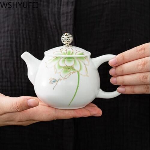 Chinese Ceramic Teapot Handmade porcelain teapot Authentic tea set kettle ChineseTea ceremony supplies 200ml