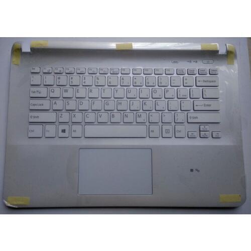 New for sony vaio SVF14E SVF1421S1E SVF1421TST SVF1421UST English US laptop keyboard white palmrest touchpad