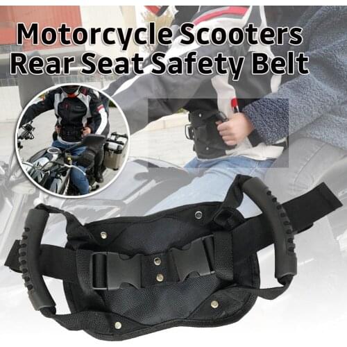Motorcycle Scooters Safety Belt Rear Seat Passenger Grip Grab Handle Non-slip Strap Universal Motorcycle Seat Strap For Children